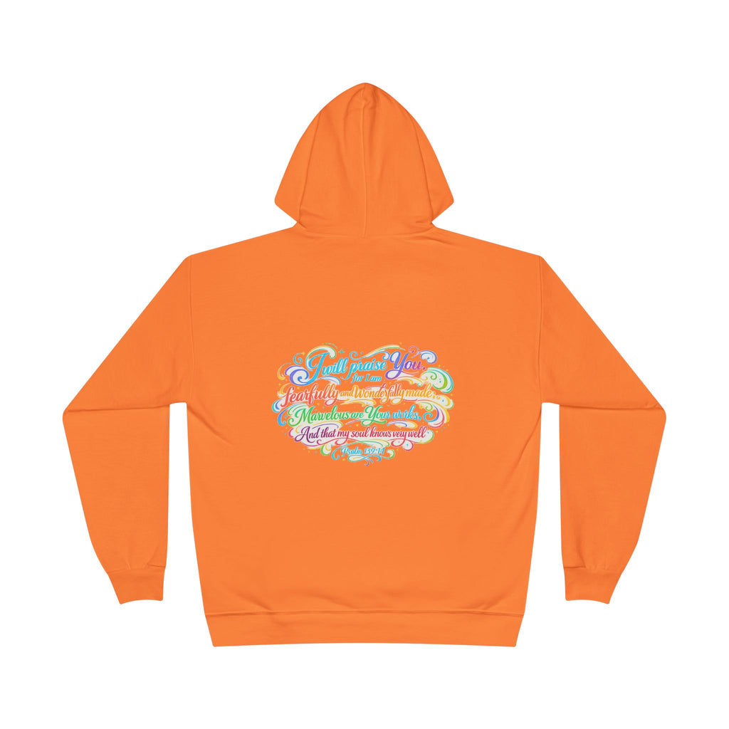 Fearfully and Wonderfully Made Pastel Eco Hoodie — Inspirational Unisex Pullover
