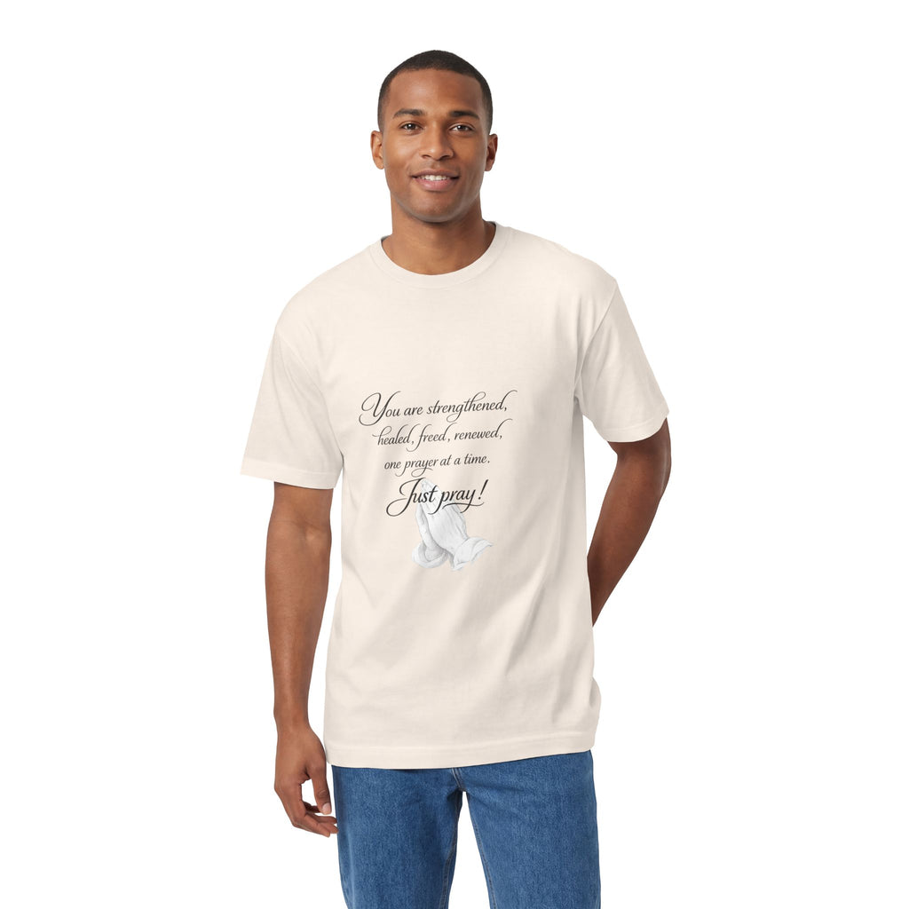 Prayer Hands Tee — "Just Pray" Inspirational Christian T-Shirt