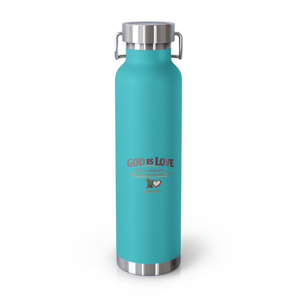 God Is Love 22oz Vacuum Insulated Bottle — Christian Faith Water Bottle