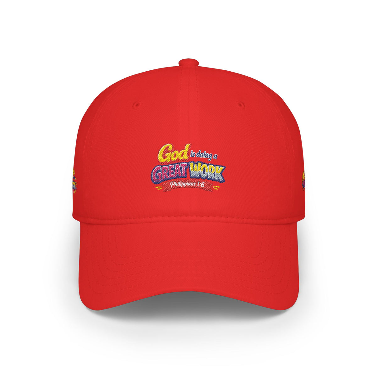 God Is Doing A Great Work Baseball Cap — Inspirational Low Profile Hat