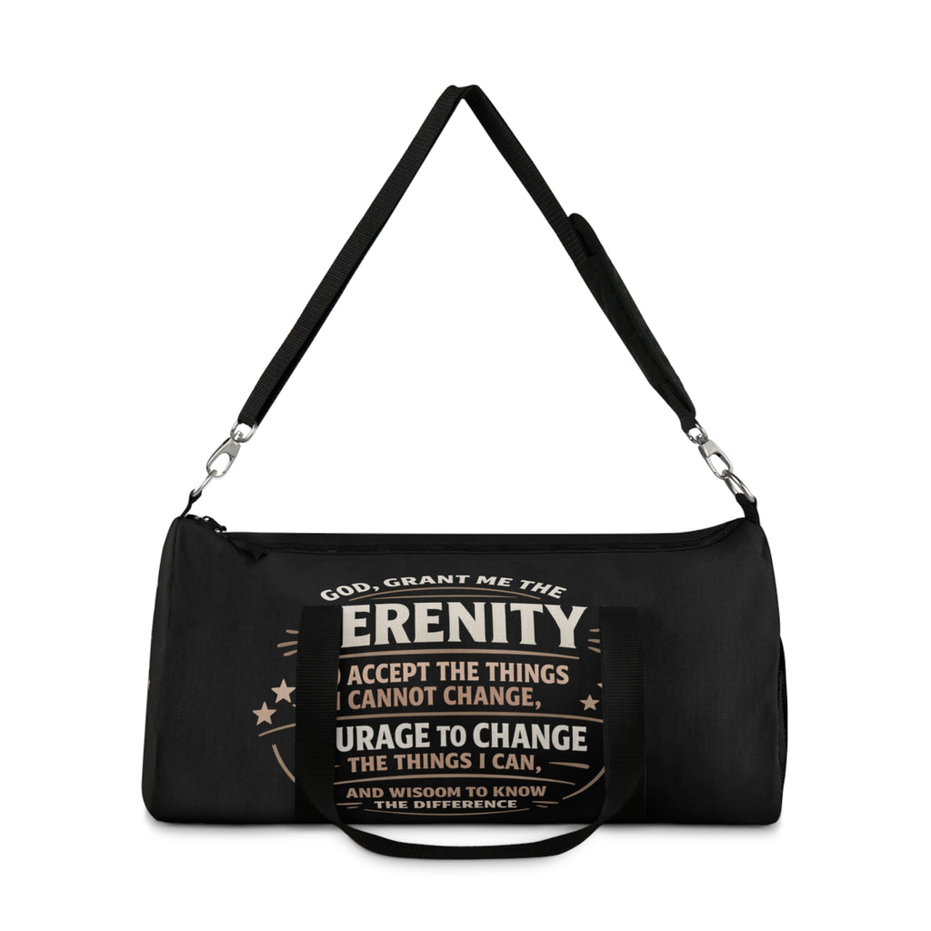Serenity Prayer Duffel Bag — Inspirational Gym & Travel Bag