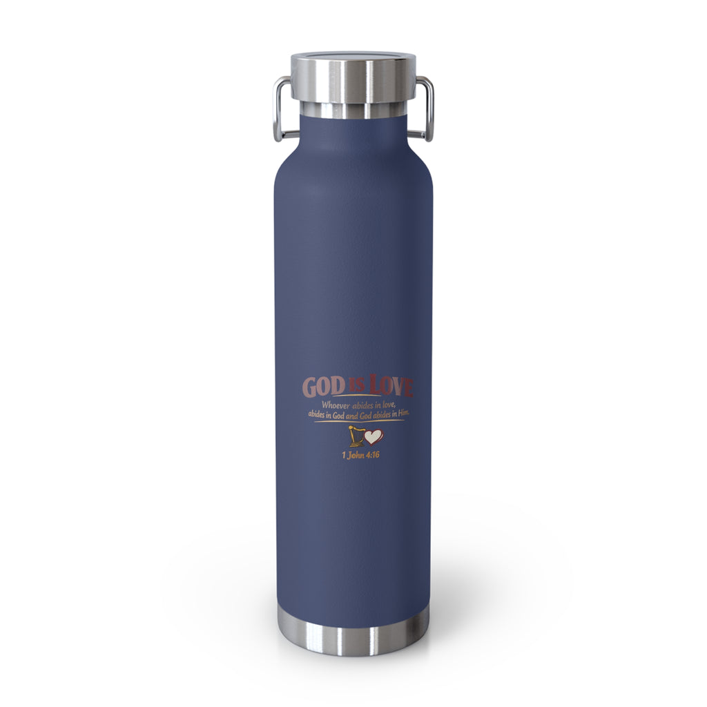 God Is Love 22oz Vacuum Insulated Bottle — Christian Faith Water Bottle