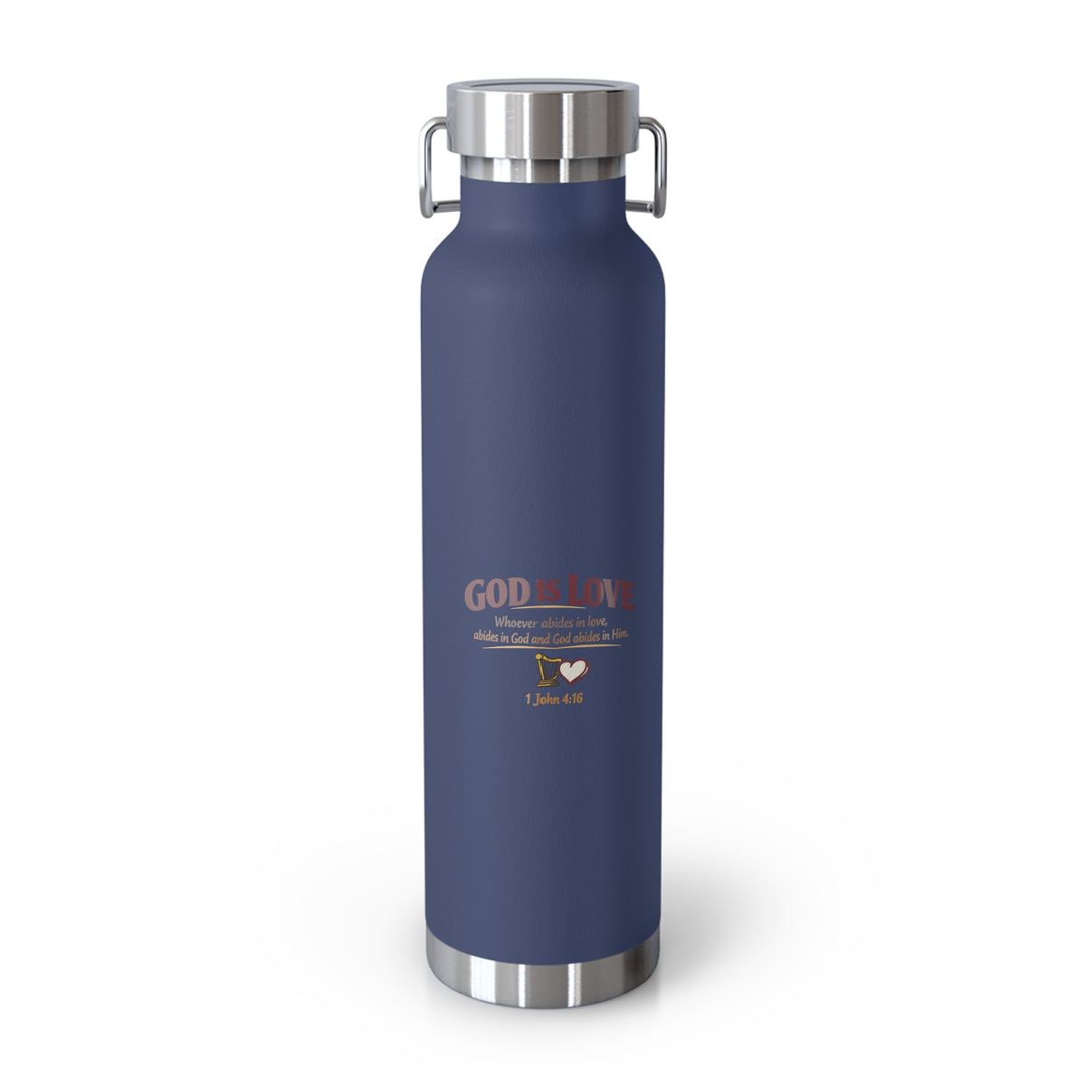God Is Love 22oz Vacuum Insulated Bottle — Christian Faith Water Bottle