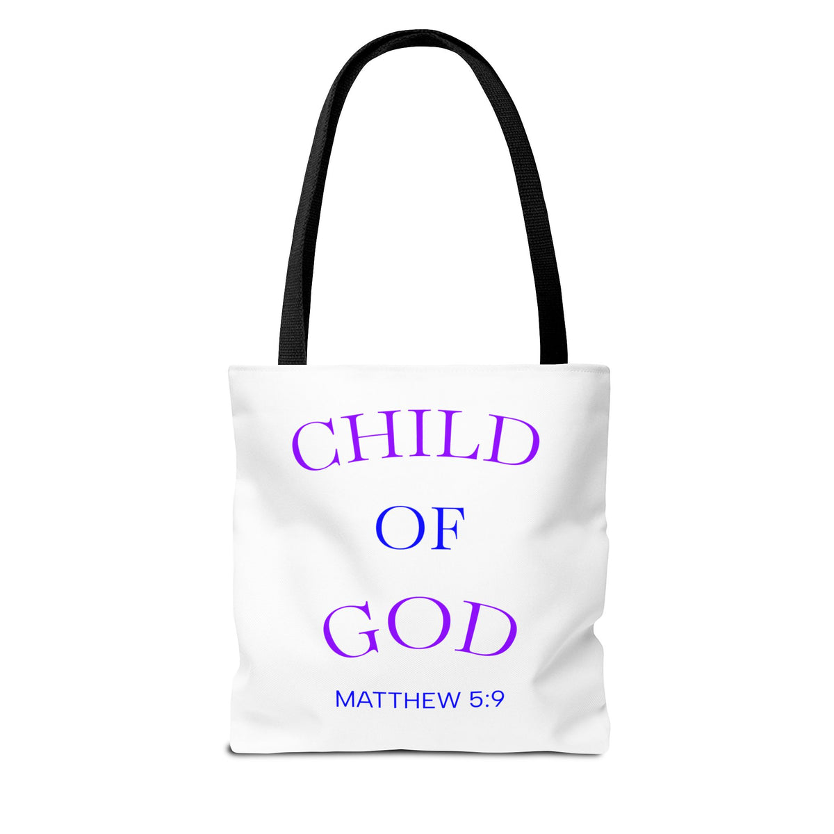 Faith Quote Tote Bag — “Jesus Did It Again” / “Child of God” Christian Canvas Tote