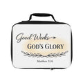 Good Works, God’s Glory Lunch Bag — Matthew 5:16 Inspirational Insulated Lunchbox