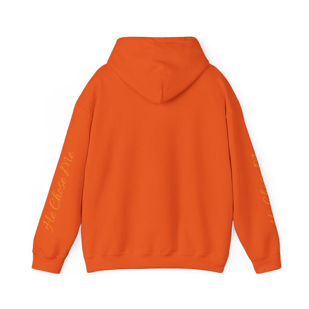 Christian Hoodie — "God chose right when He chose me" Script Design