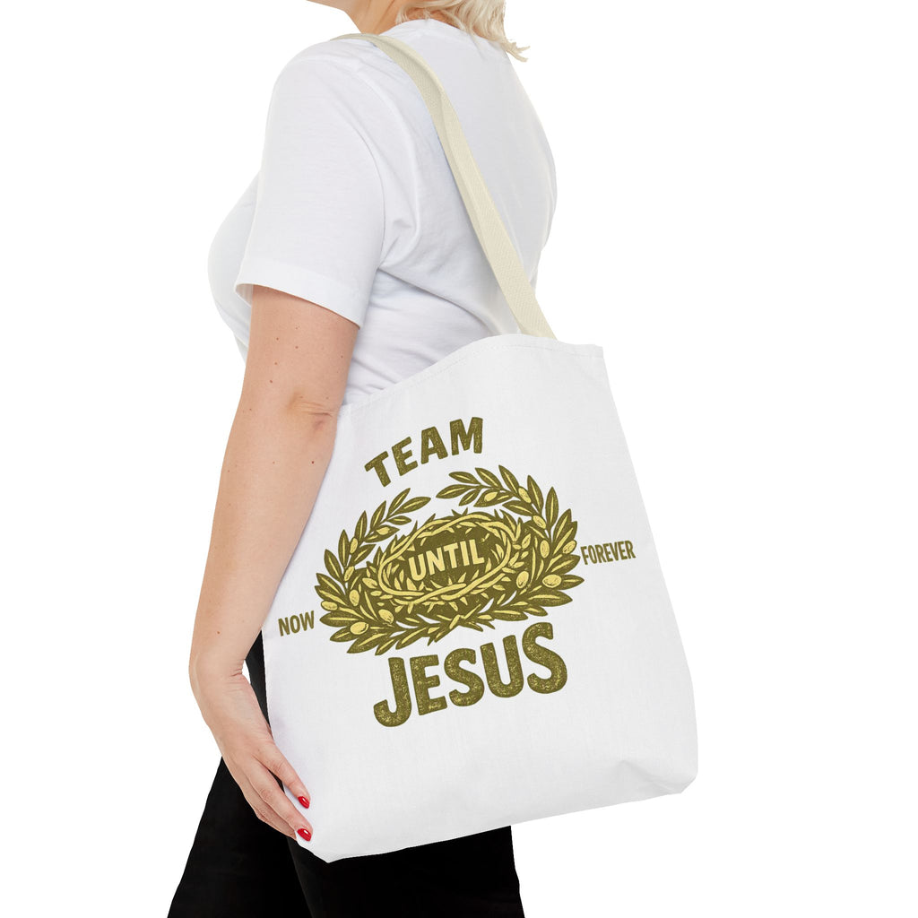 Team Jesus Tote Bag — Now Until Forever Christian Canvas Tote